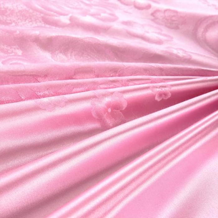 91家纺网 家纺一手货源 找家纺 柔觉家纺 天丝刺绣大提花四件套 罗娜恋歌-粉