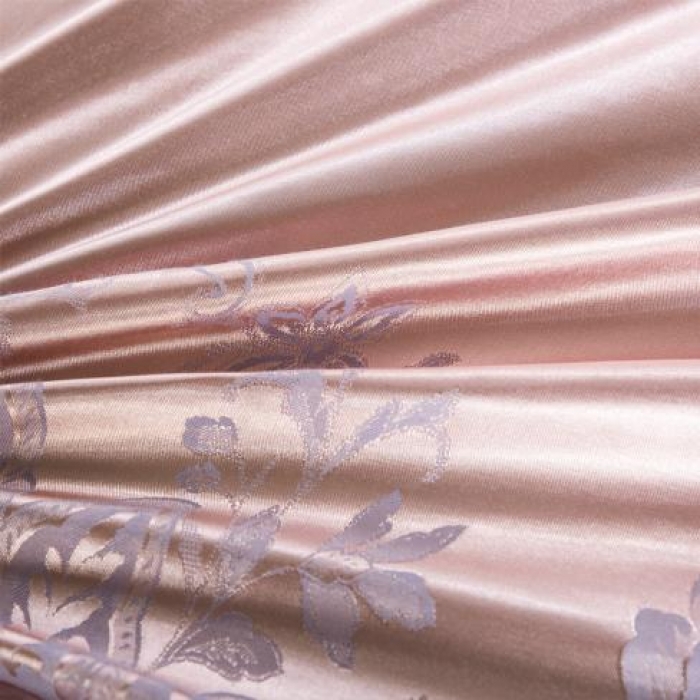 91家纺网 家纺一手货源 找家纺 柔觉家纺 天丝刺绣大提花四件套 莫奈情怀-蓝金