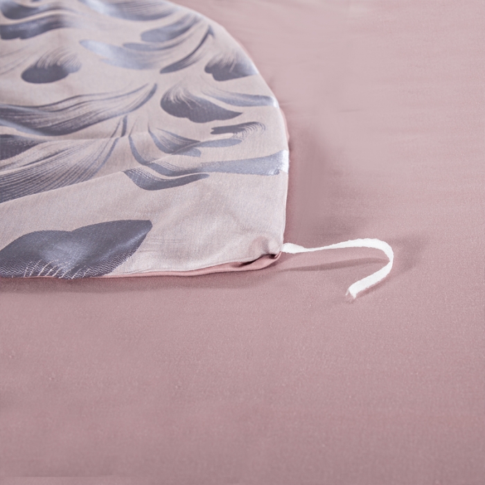 91家纺网 家纺一手货源 找家纺 柔觉家纺 天丝刺绣大提花四件套 叶语浪漫-浅紫