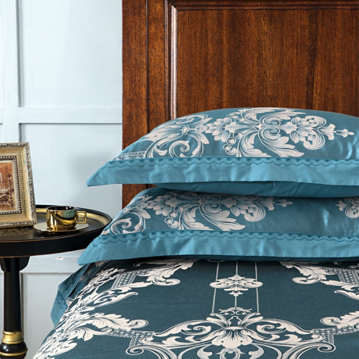 91家纺网 家纺一手货源 找家纺 柔觉家纺 天丝刺绣贡缎提花全棉四件套