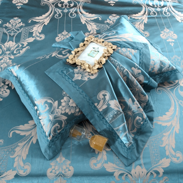 91家纺网 家纺一手货源 找家纺 柔觉家纺 天丝刺绣贡缎提花全棉四件套