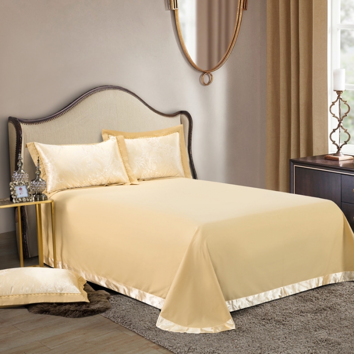 91家纺网 家纺一手货源 找家纺 柔觉家纺 天丝刺绣贡缎提花全棉四件套