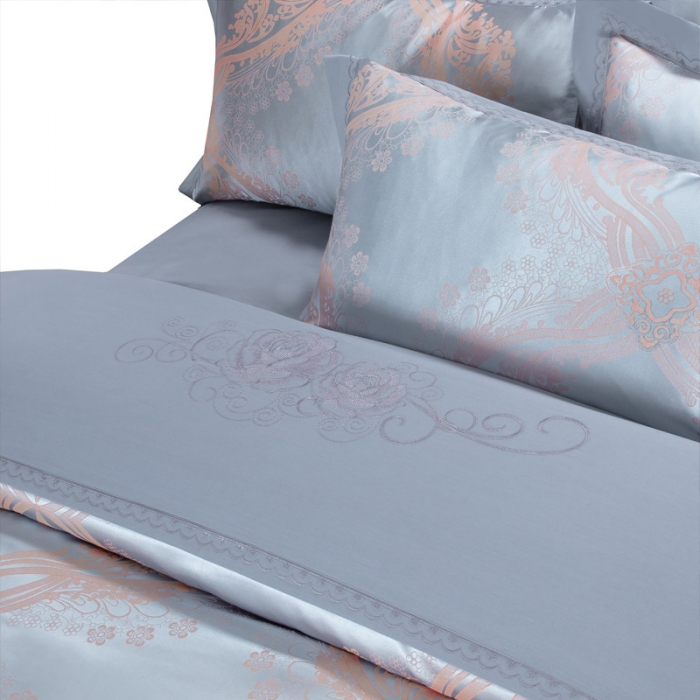 91家纺网 家纺一手货源 找家纺 柔觉家纺 天丝刺绣贡缎提花全棉四件套