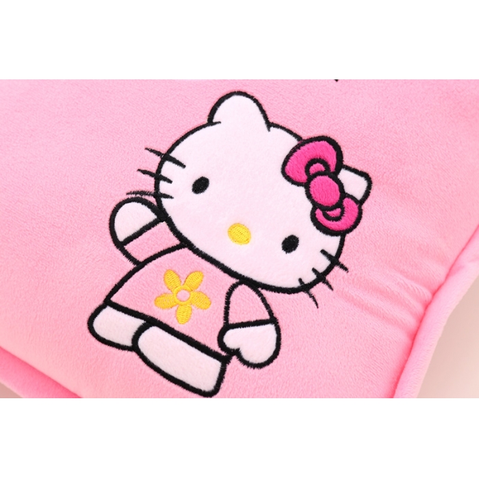 91家纺网 家纺一手货源 找家纺 仟亿莱 卡通毛绒抱枕被 粉色kt