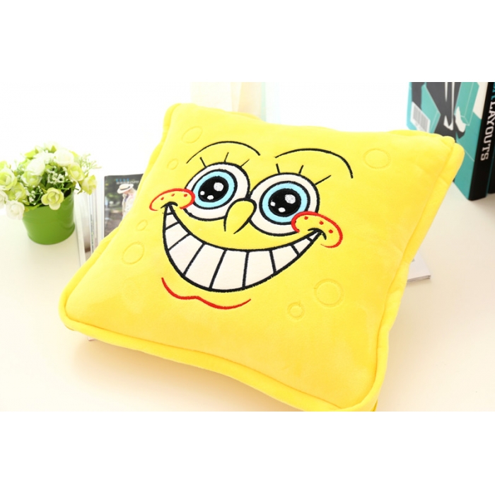 91家纺网 家纺一手货源 找家纺 仟亿莱 卡通毛绒抱枕被 海报呲牙笑