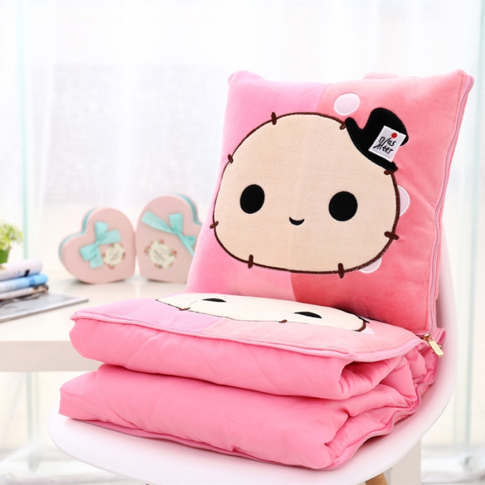 91家纺网 家纺一手货源 找家纺 仟亿莱 卡通毛绒抱枕被 悠悠兔