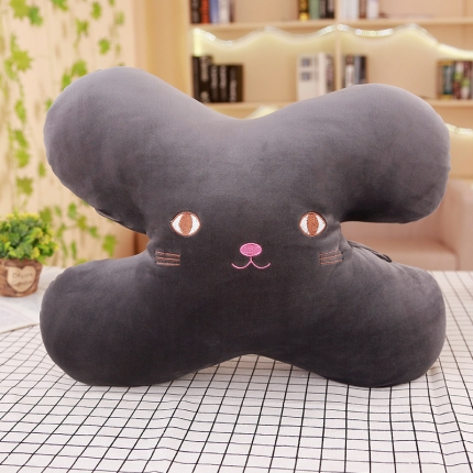 91家纺网 家纺一手货源 找家纺 仟亿莱 多功能午睡枕 深灰猫咪