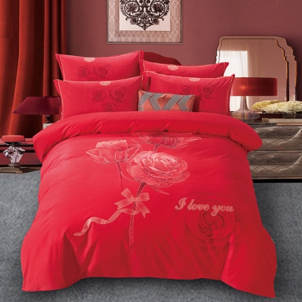 91家纺网 家纺一手货源 找家纺 （总）梧桐树 2019新款婚庆磨毛系列四件套