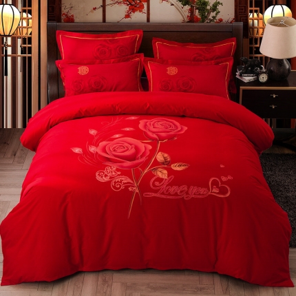 91家纺网 家纺一手货源 找家纺 （总）梧桐树 2019新款婚庆磨毛系列四件套