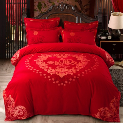 91家纺网 家纺一手货源 找家纺 （总）梧桐树 2019新款婚庆磨毛系列四件套