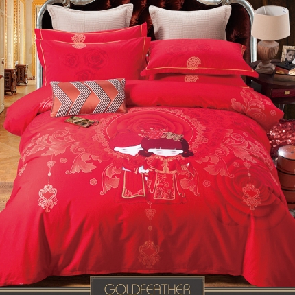 91家纺网 家纺一手货源 找家纺 （总）梧桐树 2019新款婚庆磨毛系列四件套