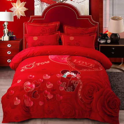 91家纺网 家纺一手货源 找家纺 （总）梧桐树 2019新款婚庆磨毛系列四件套