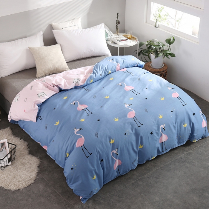 91家纺网 家纺一手货源 找家纺 圣锦 全棉单被套 爱情鸟