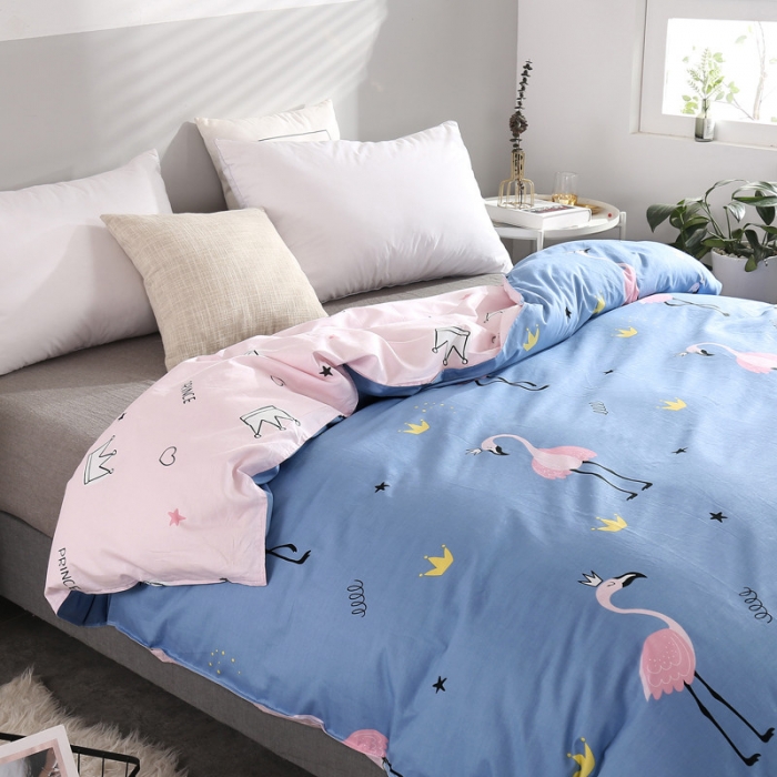 91家纺网 家纺一手货源 找家纺 圣锦 全棉单被套 爱情鸟