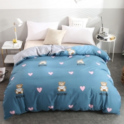 91家纺网 家纺一手货源 找家纺 圣锦 全棉单被套 浪漫小熊,浪漫小熊