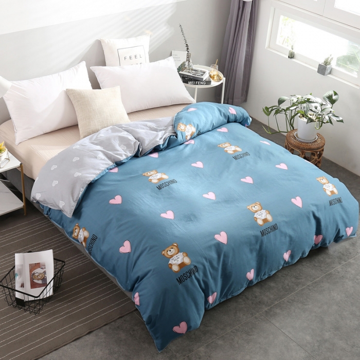 91家纺网 家纺一手货源 找家纺 圣锦 全棉单被套 浪漫小熊