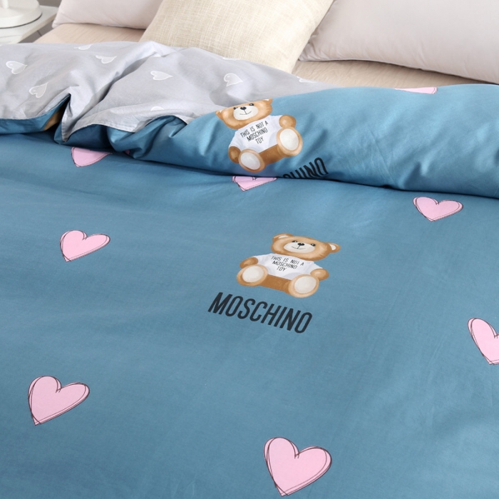 91家纺网 家纺一手货源 找家纺 圣锦 全棉单被套 浪漫小熊