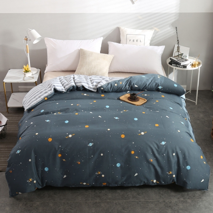 91家纺网 家纺一手货源 找家纺 圣锦 全棉单被套 探索宇宙