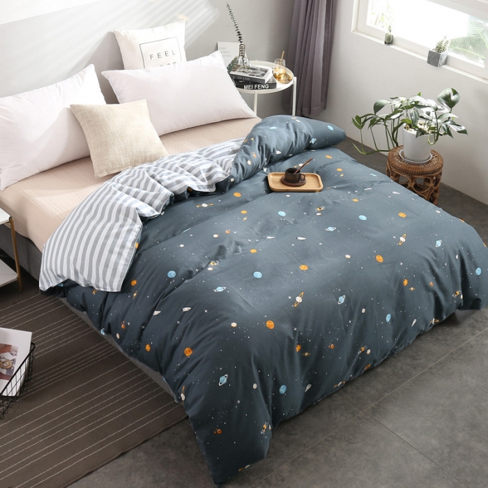 91家纺网 家纺一手货源 找家纺 圣锦 全棉单被套 探索宇宙