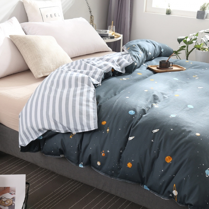 91家纺网 家纺一手货源 找家纺 圣锦 全棉单被套 探索宇宙