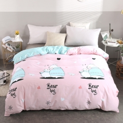 91家纺网 家纺一手货源 找家纺 圣锦 全棉单被套 恬静生活粉,恬静生活粉