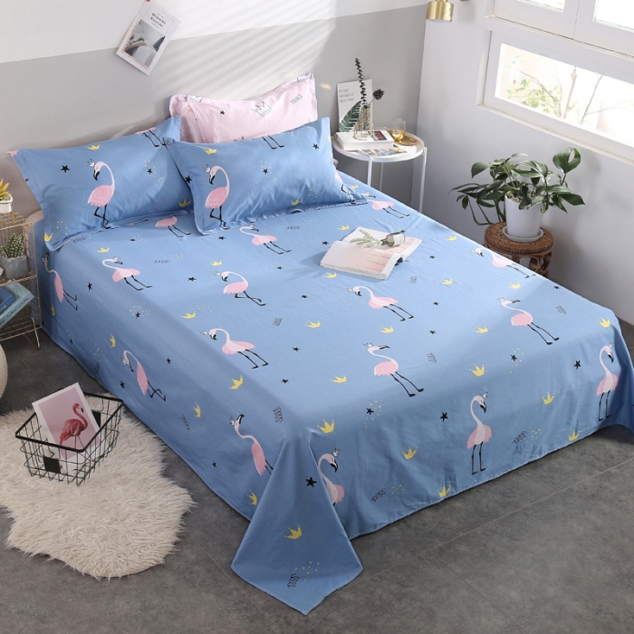 91家纺网 家纺一手货源 找家纺 圣锦 全棉单床单 爱情鸟