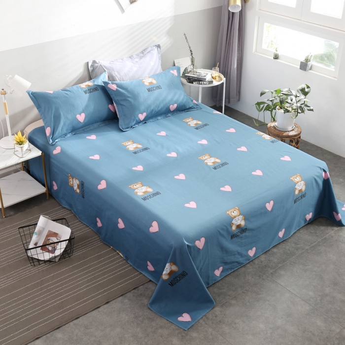 91家纺网 家纺一手货源 找家纺 圣锦 全棉单床单 浪漫小熊