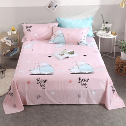 91家纺网 家纺一手货源 找家纺 圣锦 全棉单床单 恬静生活粉,恬静生活粉