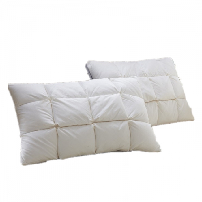 91家纺网 家纺一手货源 找家纺 岚司羽 2021新款全棉羽绒枕48*74面包鹅绒枕白色