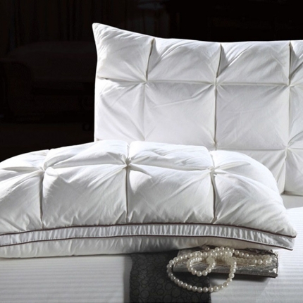 岚司羽 2021新款全棉羽绒枕48*74面包鹅绒枕白色