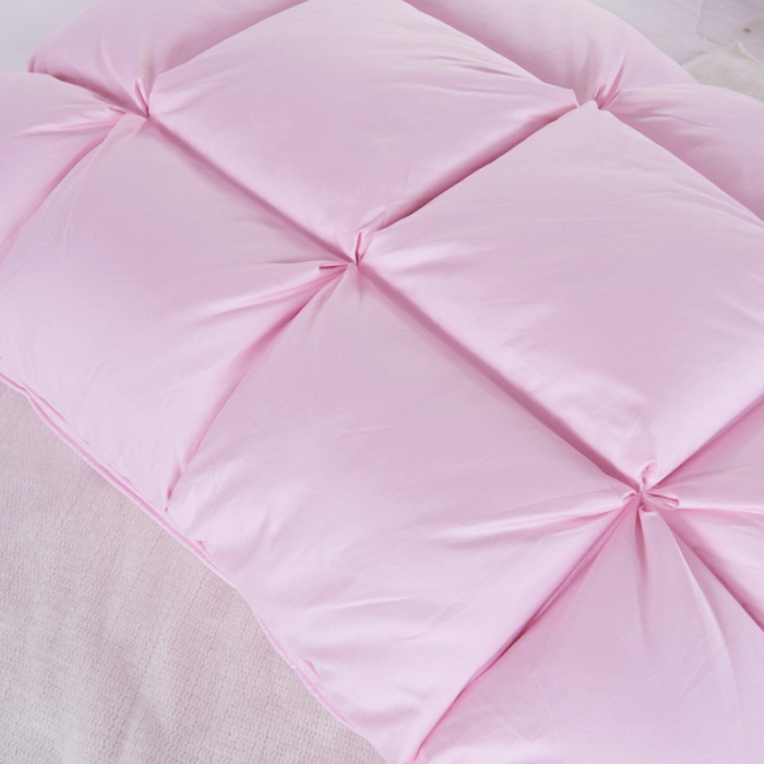 91家纺网 家纺一手货源 找家纺 岚司羽 新款全棉羽绒枕面包枕粉色