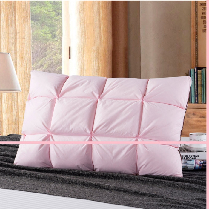 91家纺网 家纺一手货源 找家纺 岚司羽 新款全棉羽绒枕面包枕粉色