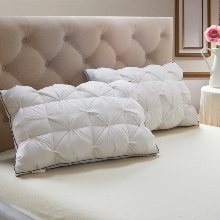 岚司羽 2021新款全棉羽绒枕扭花鹅绒枕