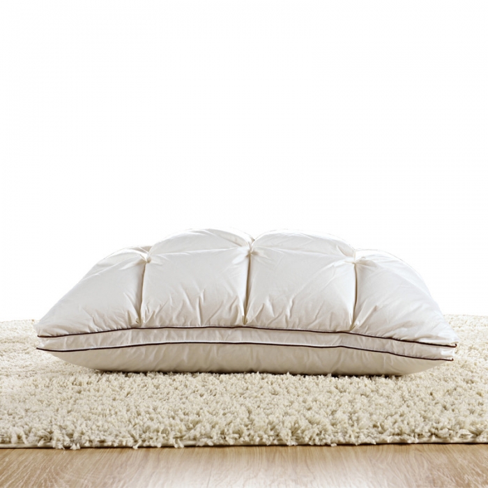 91家纺网 家纺一手货源 找家纺 岚司羽 2021新款面包羽绒枕芯全棉白鹅绒枕（48*74）