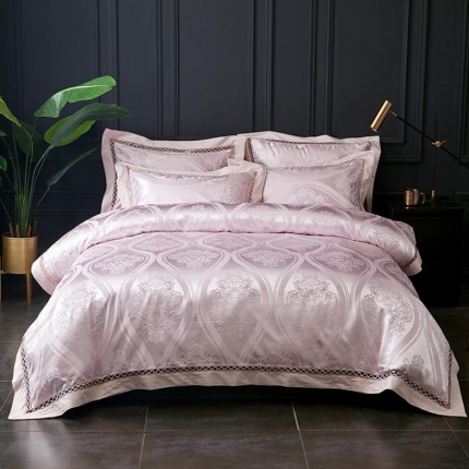 91家纺网 家纺一手货源 找家纺 （总）江南春 2019新款臻彩丝浮雕镂空提花套件