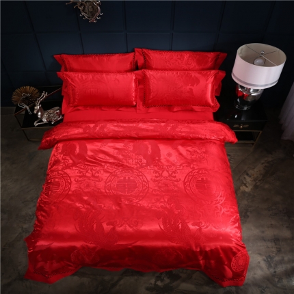 91家纺网 家纺一手货源 找家纺 （总）江南春 2019新款臻彩丝浮雕镂空提花套件