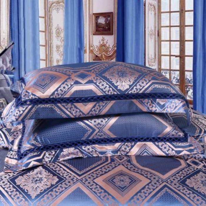 91家纺网 家纺一手货源 找家纺 （总）江南春 2019新款臻彩丝浮雕镂空提花套件