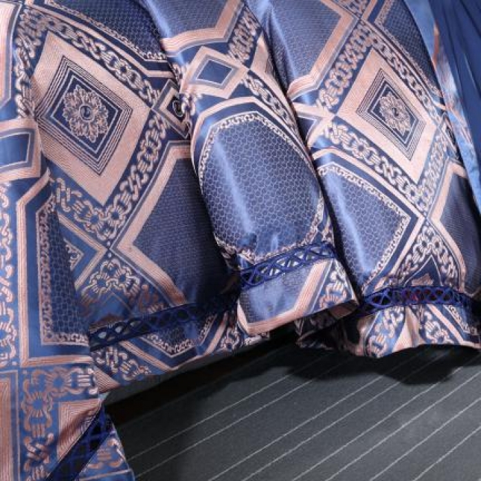 91家纺网 家纺一手货源 找家纺 （总）江南春 2019新款臻彩丝浮雕镂空提花套件