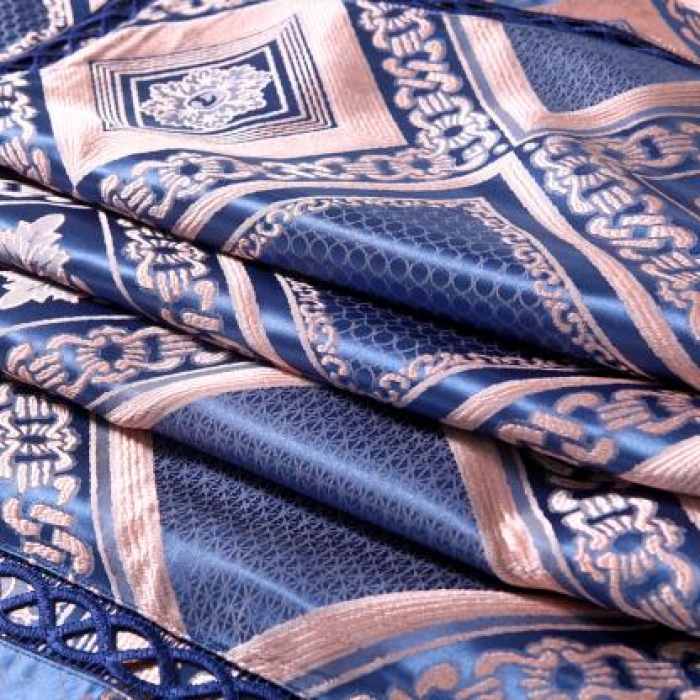 91家纺网 家纺一手货源 找家纺 （总）江南春 2019新款臻彩丝浮雕镂空提花套件