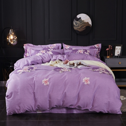 91家纺网 家纺一手货源 找家纺 （总）江南春 2019秋冬铂金棉纯棉加厚磨毛套件