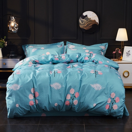 91家纺网 家纺一手货源 找家纺 （总）江南春 2019秋冬铂金棉纯棉加厚磨毛套件