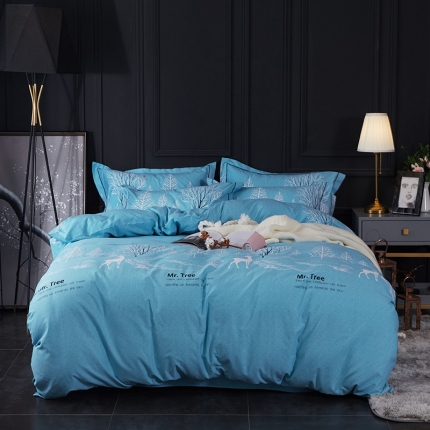 91家纺网 家纺一手货源 找家纺 （总）江南春 2019秋冬铂金棉纯棉加厚磨毛套件