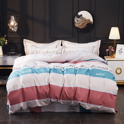 91家纺网 家纺一手货源 找家纺 （总）江南春 2019秋冬铂金棉纯棉加厚磨毛套件