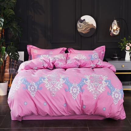 91家纺网 家纺一手货源 找家纺 （总）江南春 2019秋冬铂金棉纯棉加厚磨毛套件