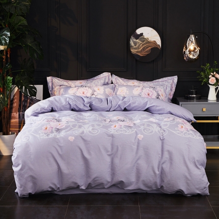 91家纺网 家纺一手货源 找家纺 （总）江南春 2019秋冬铂金棉纯棉加厚磨毛套件