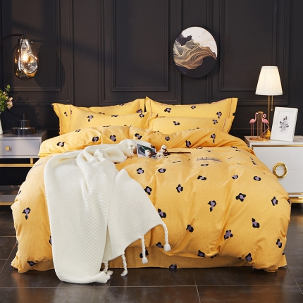 91家纺网 家纺一手货源 找家纺 （总）江南春 2019秋冬铂金棉纯棉加厚磨毛套件