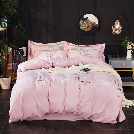 91家纺网 家纺一手货源 找家纺 （总）江南春 2019秋冬铂金棉纯棉加厚磨毛套件