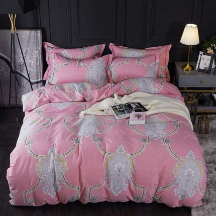 91家纺网 家纺一手货源 找家纺 （总）江南春 2019秋冬铂金棉纯棉加厚磨毛套件