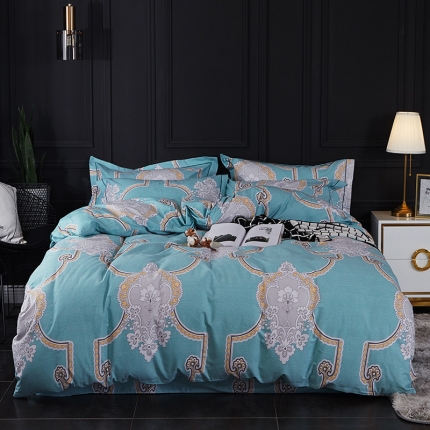 91家纺网 家纺一手货源 找家纺 （总）江南春 2019秋冬铂金棉纯棉加厚磨毛套件