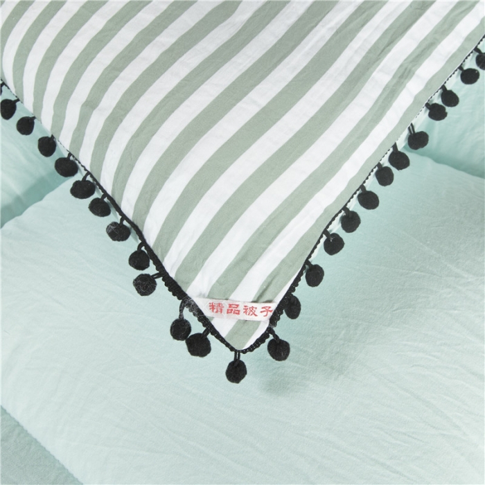 91家纺网 家纺一手货源 找家纺 （总）浩情国际 珍珠毛球AB版印花水洗棉冬被